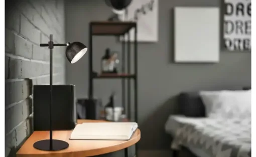 LED-Akkutischleuchte | Schwarz, matt | Möbel Höffner