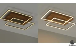 LED-Deckenleuchte, 2-flammig, Eiche natur | Höffner