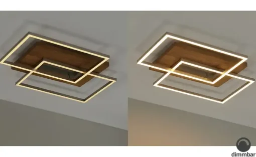 LED-Deckenleuchte, 2-flammig, Eiche natur | Höffner
