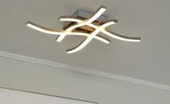 LED-Deckenleuchte, 4-flammig, Nickel matt | Höffner