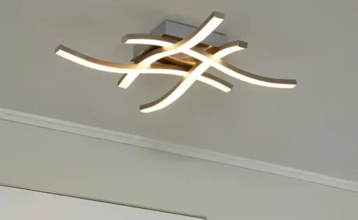 LED-Deckenleuchte, 4-flammig, Nickel matt | Höffner