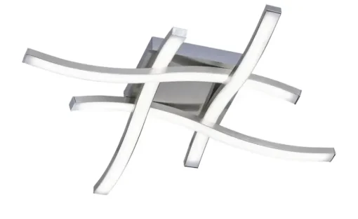 LED-Deckenleuchte, 4-flammig, Nickel matt | Höffner