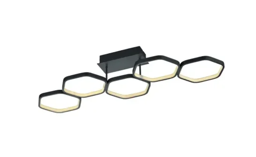 LED-Deckenleuchte, 4-flammig, grau | Möbel Höffner