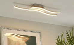 LED-Deckenleuchte, 3-flammig, Nickel matt | Höffner