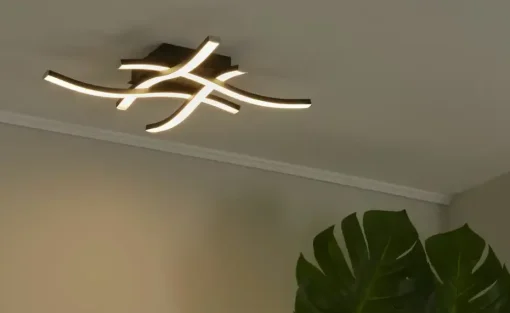 LED-Deckenleuchte, 4-flammig, schwarz | Möbel Höffner