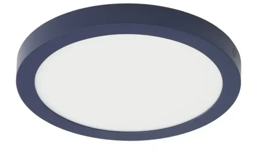 LED-Deckenleuchte, rund, dunkelblau | Dunkelblau, Weiß, matt