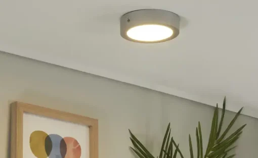 LED-Paneel, chrom matt, rund ´klein´ | Möbel Höffner