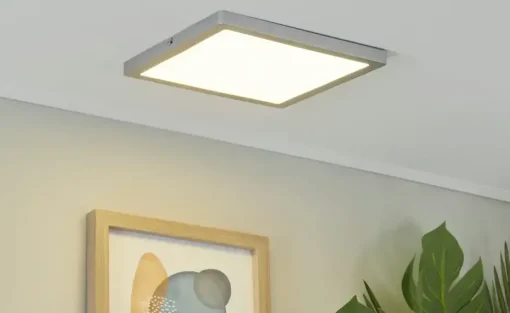 LED-Panel chrom-matt eckig ´groß´ | Möbel Höffner