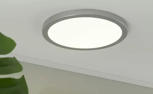 LED-Panel, chrom-matt, rund | Möbel Höffner