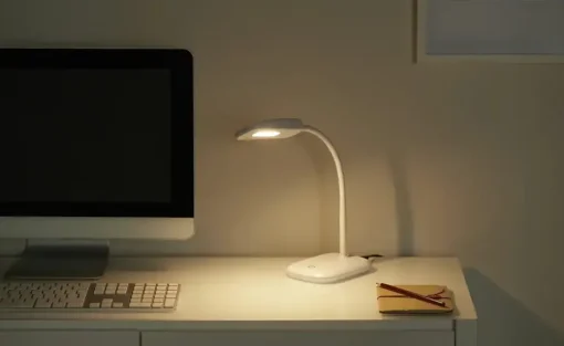 LED-Schreibtischleuchte, 1-flammig, weiß | Weiß, lackiert