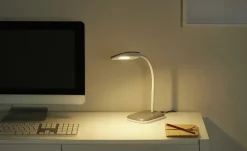 LED-Schreibtischleuchte, 1-flammig, titanfarben | Grau, lackiert