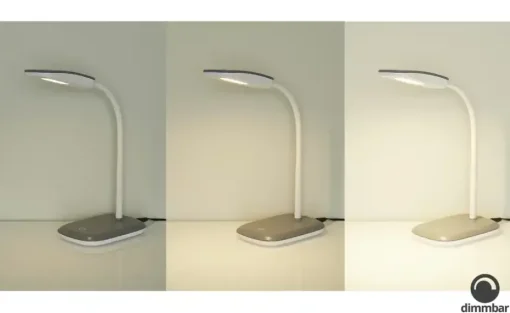 LED-Schreibtischleuchte, 1-flammig, titanfarben | Grau, lackiert