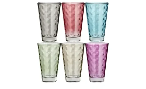 LEONARDO 6er-Gläserset 6er Set Optic | 300 ml, Kräftige Farben