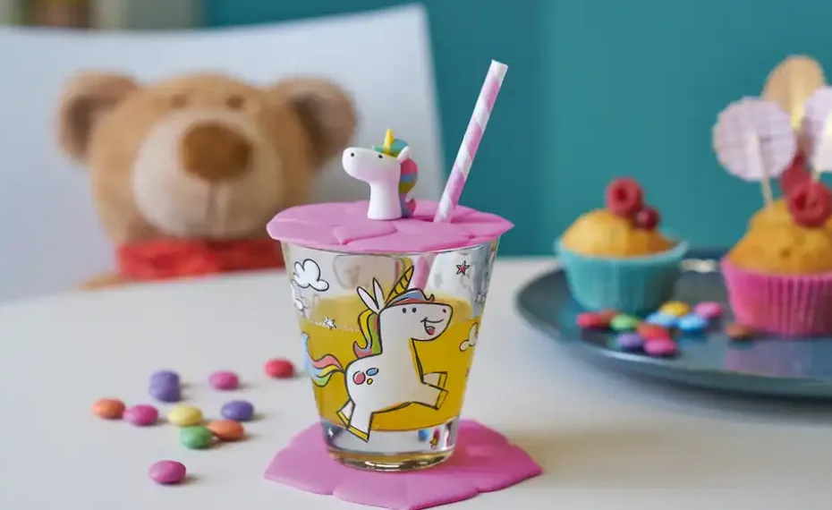 LEONARDO Kinder Trink - Set 9-tlg. Flamingo /Einhorn / Panda Bambini | Flamingo / Einhorn / Panda