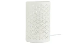 levelone Keramik-Tischleuchte, 1-flammig, weiß `Muscheln`