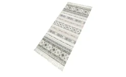 levelone Kurzflorteppich Kelim Schobi | 80x150 cm, Beige, Rosé