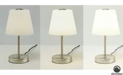 levelone LED-Tischleuchte, 1-flammig, Nickel-matt | matt, silberfarben