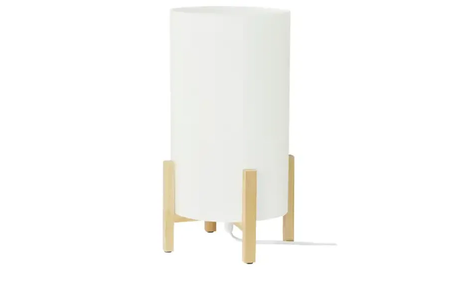 levelone Tischleuchte, 1-flammig, Bambus/ Papier