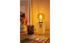 levelone Tischleuchte, 1-flammig, Glas mit Wellenmuster | Wellenmuster