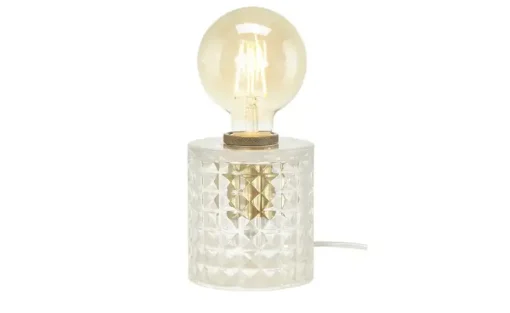 levelone Tischleuchte, 1-flammig, Glas in Diamant-Optik | Glas in Diamat-Optik