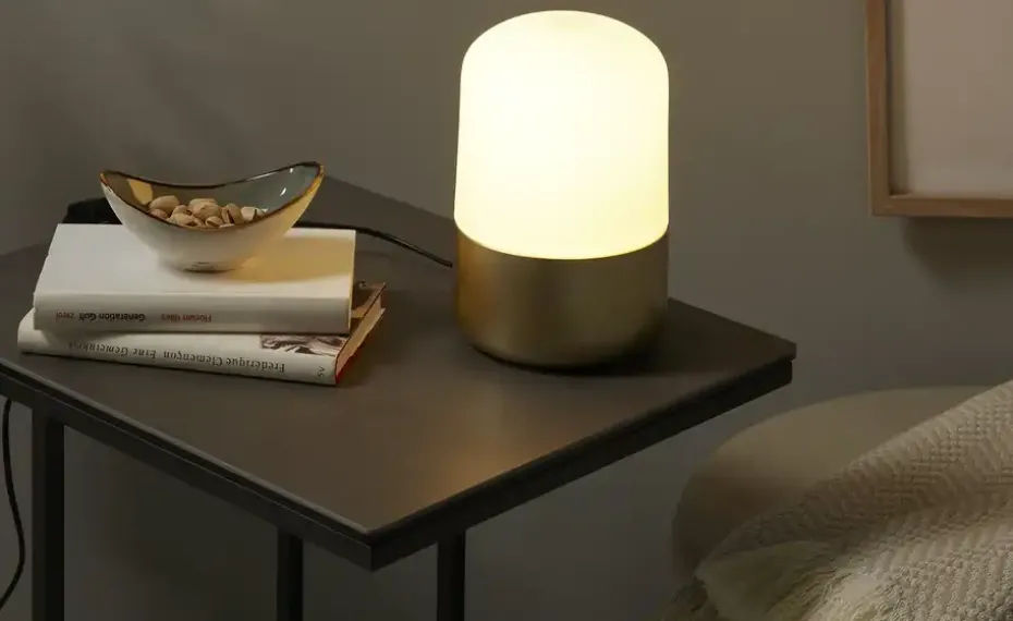 levelone Tischleuchte, 1-flammig, messing-matt