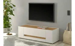Lowboard Cande | Weiß, Eiche (Nachbildung), 140 cm