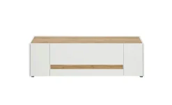 Lowboard Cande | Weiß, Eiche (Nachbildung), 140 cm