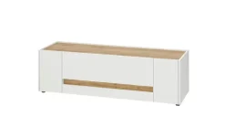 Lowboard Cande | Weiß, Eiche (Nachbildung), 140 cm