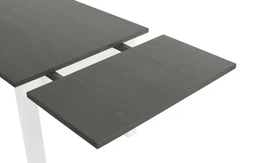 maison bleue Ansteckplatte Bendix | Kiefer, Grau, gebeizt, lackiert, Ausführung 1 (passend zu Tisch mit Breite 78 cm)