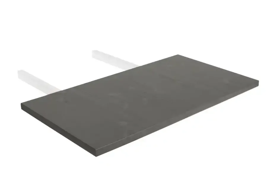 maison bleue Ansteckplatte Bendix | Kiefer, Grau, gebeizt, lackiert, Ausführung 1 (passend zu Tisch mit Breite 78 cm)