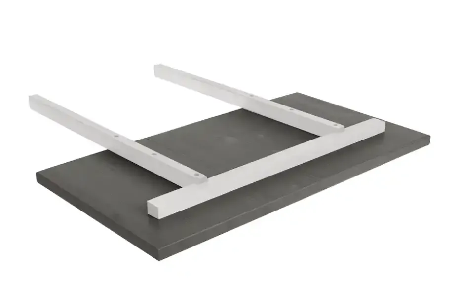 maison bleue Ansteckplatte Bendix | Kiefer, Grau, gebeizt, lackiert, Ausführung 1 (passend zu Tisch mit Breite 78 cm)