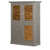 maison bleue Highboard Fancy | Grau, Braun | Höffner