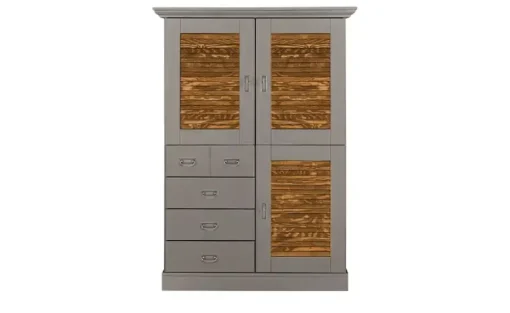 maison bleue Highboard Fancy | Grau, Braun | Höffner