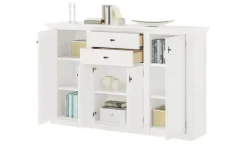 maison bleue Highboard Petit Chalet | mit Holztüren, Weiß