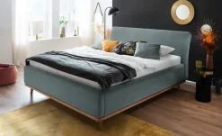 maison bleue Polsterbettgestell mit Bettkasten Merla | Blau, 160 cm