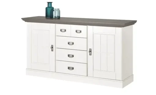 maison bleue Sideboard Florian | Weiß, Grau | Höffner