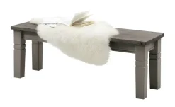 maison bleue Sitzbank  massiv Florian | Grau, 130 cm