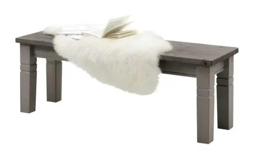 maison bleue Sitzbank  massiv Florian | Grau, 130 cm
