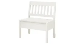 maison bleue Sitzbank mit Stauraum  massiv Bendix | Weiß, 82,7 cm
