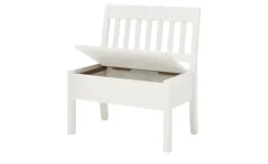 maison bleue Sitzbank mit Stauraum  massiv Bendix | Weiß, 82,7 cm