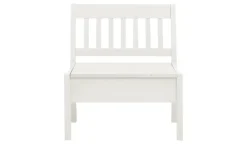 maison bleue Sitzbank mit Stauraum massiv Bendix | Weiß, 82,7 cm