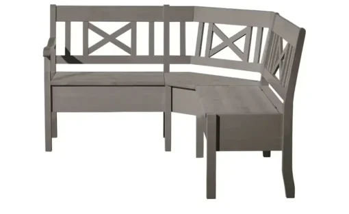 maison bleue Truheneckbank  massiv Florian | Grau, ca, 148 x 214 cm