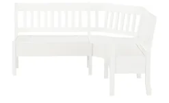 maison bleue Truhen-Eckbank  massiv Bendix | Weiß, ca, 213 x 170 cm