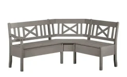 maison bleue Truheneckbank  massiv Florian | Grau, ca, 214 x 148 cm