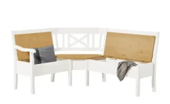 maison bleue Truheneckbank  massiv Florian | Weiß, Hellbraun, ca, 148 x 171 cm