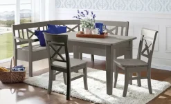 maison bleue Truheneckbank  massiv Florian | Grau, ca, 214 x 171 cm