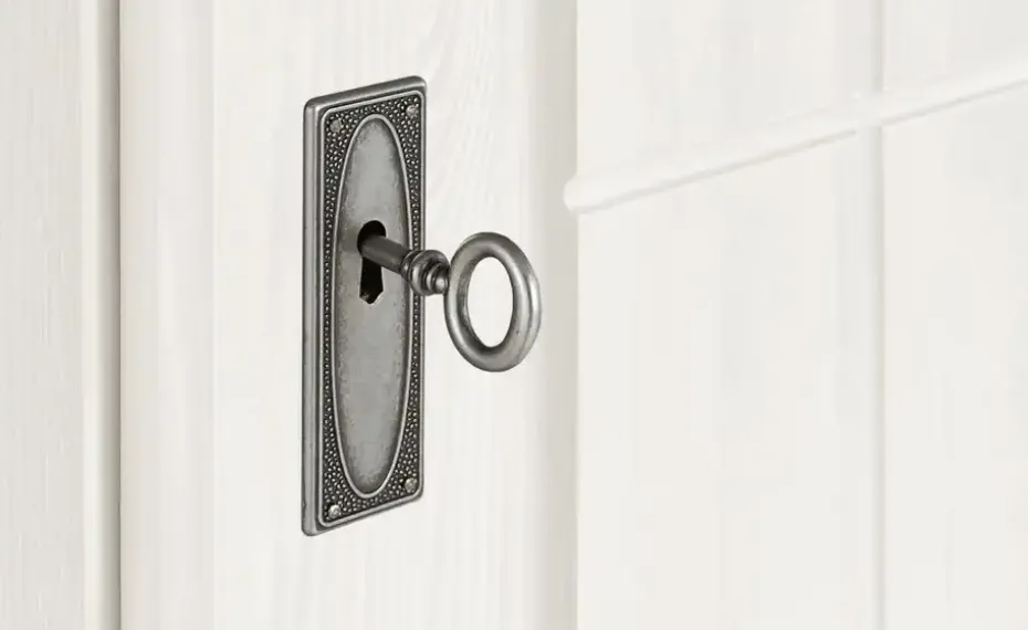 maison bleue Vitrine Florian | Weiß, Hellbraun