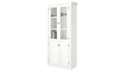 maison bleue Vitrine Petit Chalet | mit Holzböden, Weiß