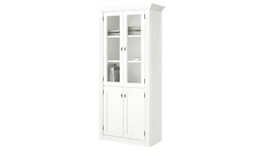 maison bleue Vitrine Petit Chalet | mit Holzböden, Weiß