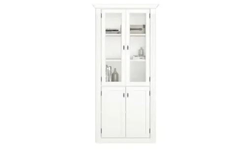 maison bleue Vitrine Petit Chalet | mit Holzböden, Weiß